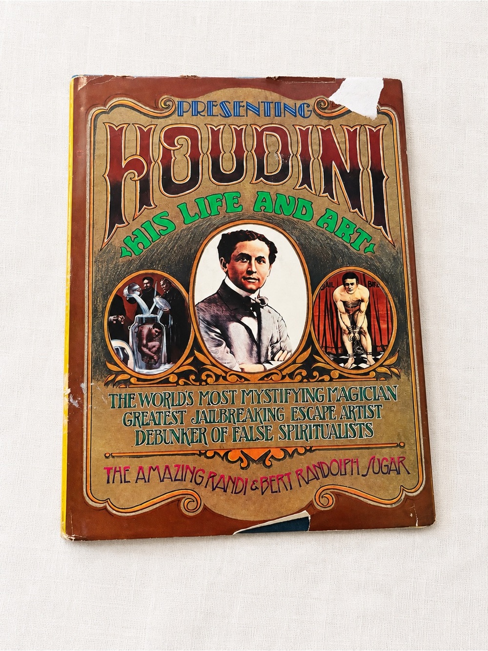 Vintage Houdini: His Life and Art - Brown Decorative Book Cover